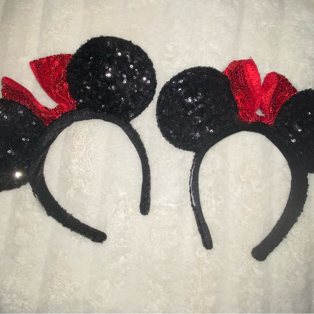 DISNEY World PARKS Adult Minnie Mickey Mouse Ears Headband Epcot Norway Bride - Picture 2 of 13